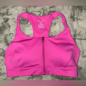Pink sports bra